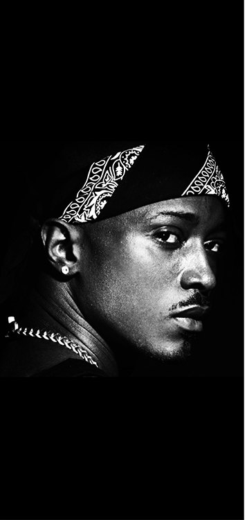 Rockwell, black and white portrait